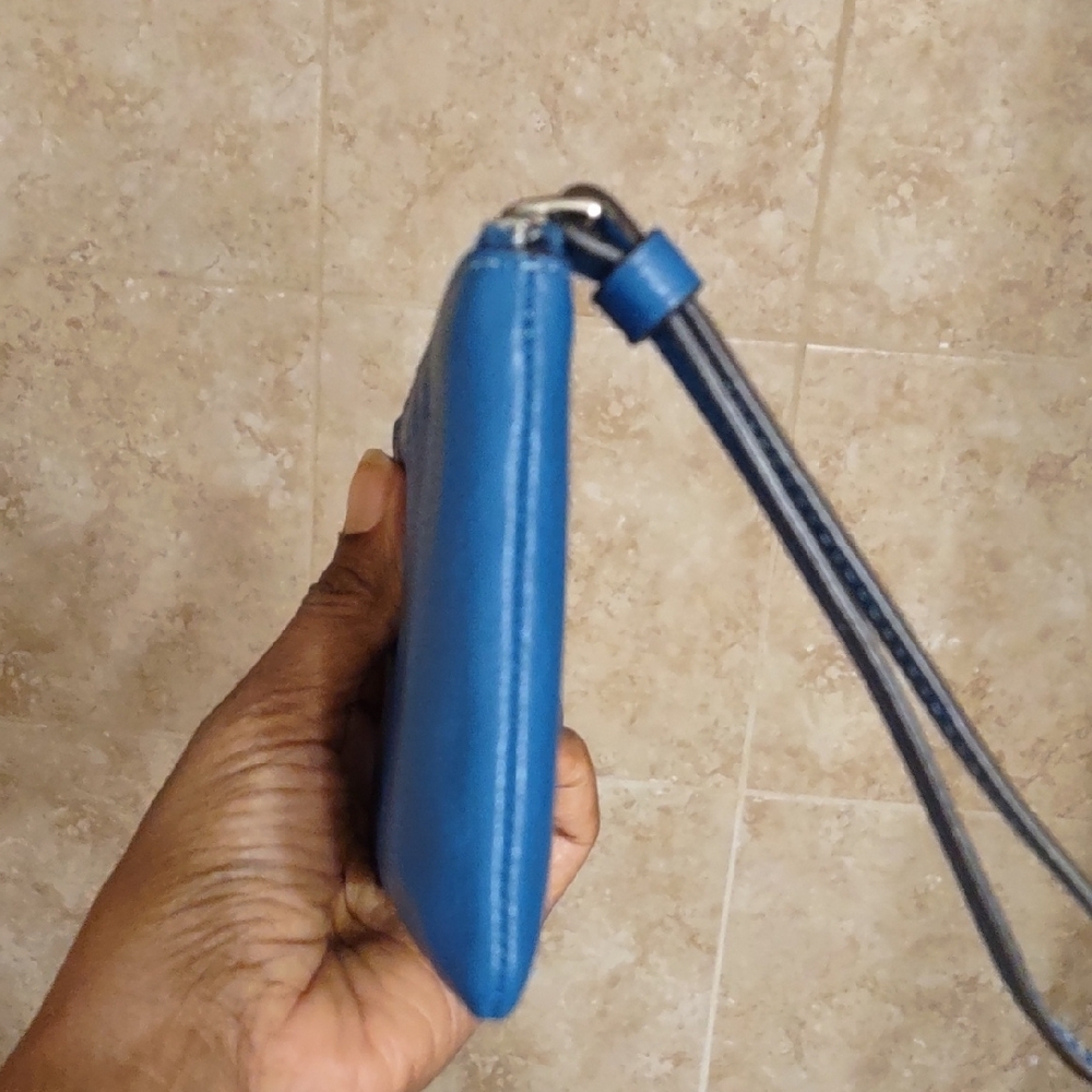 Coach Cobalt Blue Leather Pouch - Picture 5 of 9
